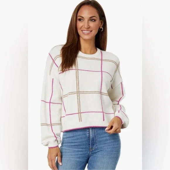 ✨HP✨ NWOT Splendid Greta Plaid Sweater - Picture 6 of 8